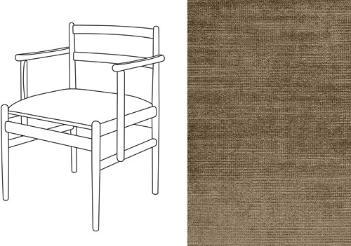 Leaf 01 CB Armchair Avignon Mink (370)