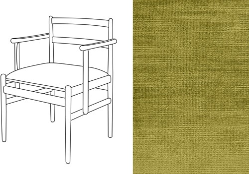 Leaf 01 CB Armchair Avignon Moss (330)