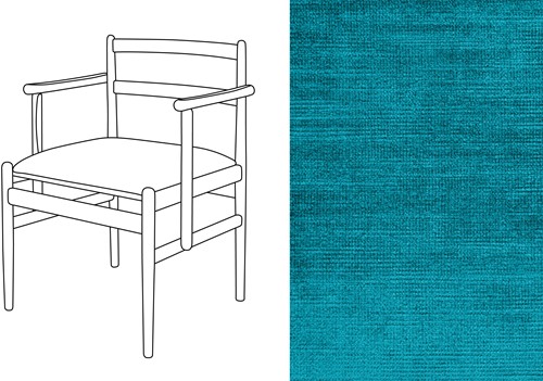 Leaf 01 CB Armchair Avignon Ocean (251)