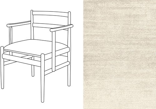 Leaf 01 CB Armchair Avignon Pearl (736)