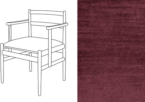Leaf 01 CB Armchair Avignon Purple Plum (870)