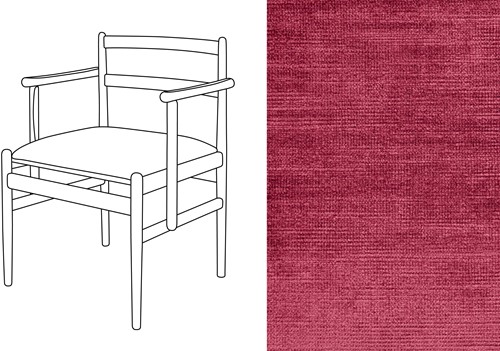 Leaf 01 CB Armchair Avignon Ruby (840)