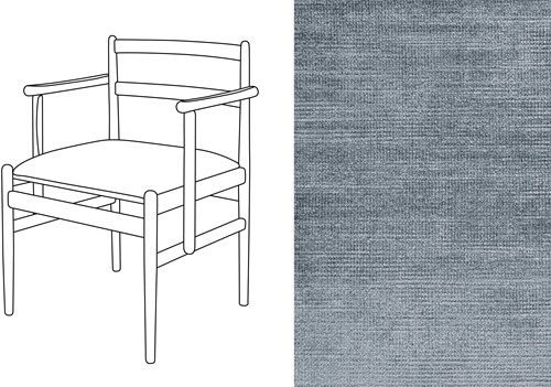 Leaf 01 CB Armchair Avignon Steel (666)