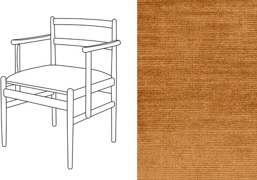 Leaf 01 CB Armchair Avignon Sunset (530)