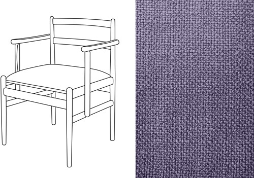 Leaf 01 CB Armchair Paco Violet Vintage