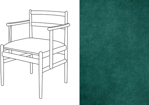 Leaf 01 CB Armchair Velour 065