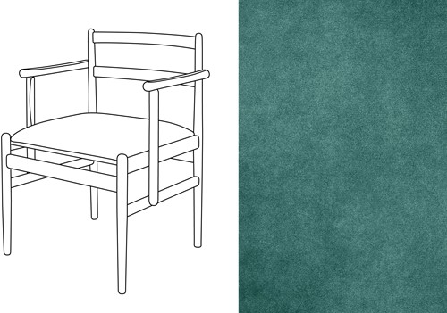 Leaf 01 CB Armchair Velour 068