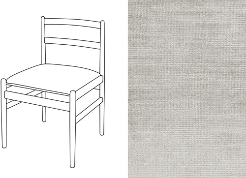 Leaf 01 Dining Chair Avignon Artic Silver (615)