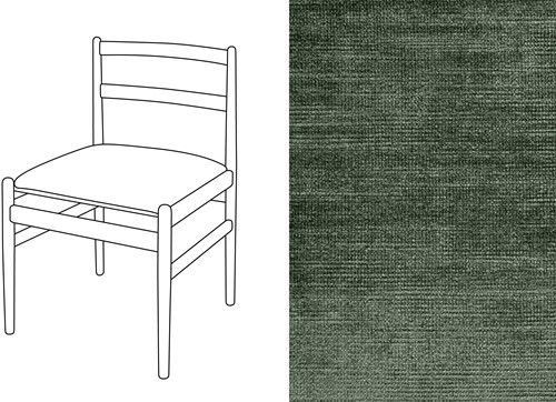Leaf 01 Dining Chair Avignon Forest (380)