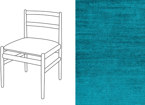 Leaf 01 Dining Chair Avignon Ocean (251)