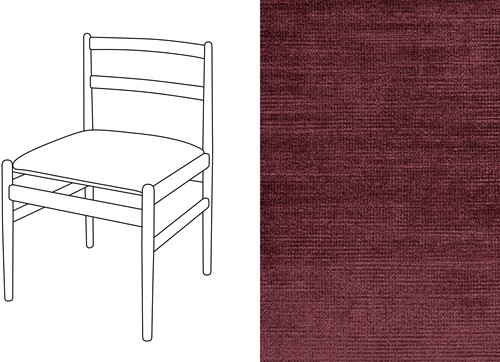 Leaf 01 Dining Chair Avignon Purple Plum (870)