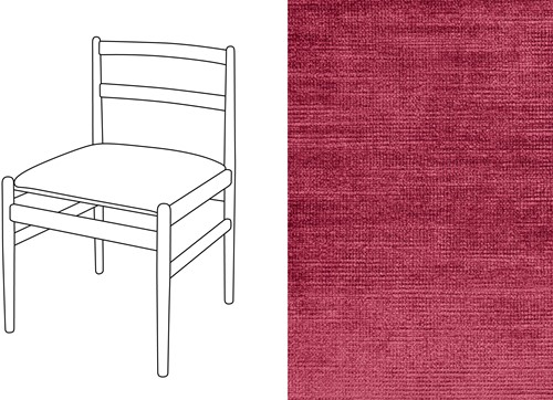 Leaf 01 Dining Chair Avignon Ruby (840)