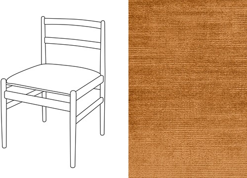 Leaf 01 Dining Chair Avignon Sunset (530)