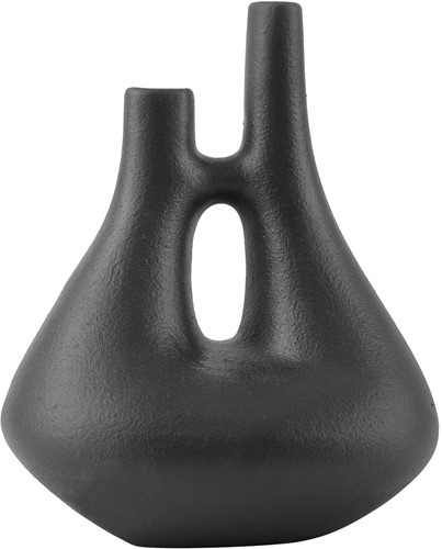 Linked 3 Vase Textured Black