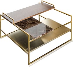 Architect Coffee Table Small Brushed Gold *