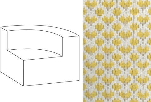 Mahé Quarter Round End Unit Right Coriandoli 002