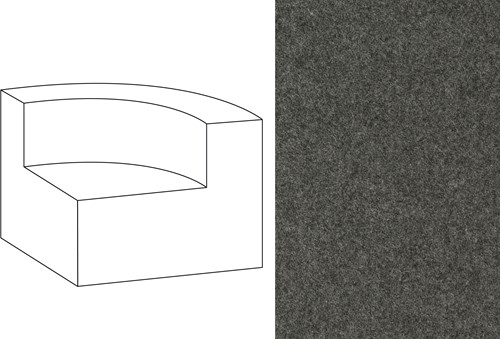 Mahé Quarter Round End Unit Right Facet 1001