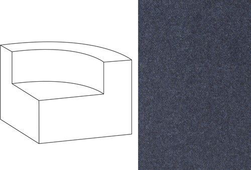Mahé Quarter Round End Unit Right Facet 1007