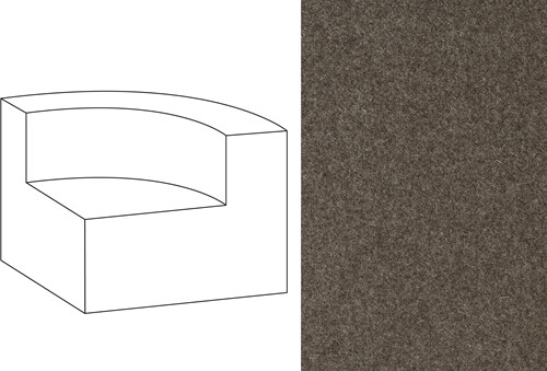 Mahé Quarter Round End Unit Right Facet 1008