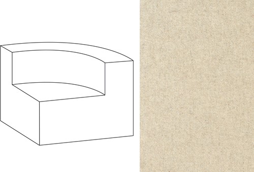 Mahé Quarter Round End Unit Right Facet 1037