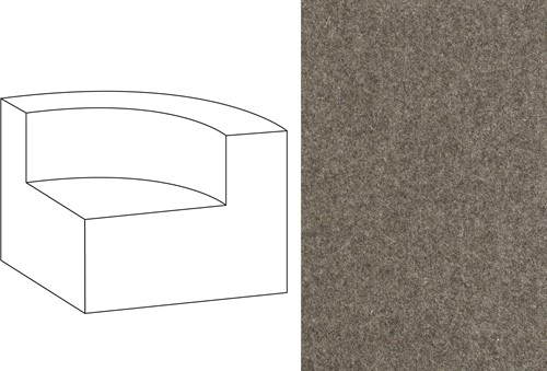 Mahé Quarter Round End Unit Right Facet 124