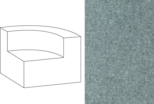 Mahé Quarter Round End Unit Right Facet 144