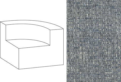 Mahé Quarter Round End Unit Right Havana PRO-4