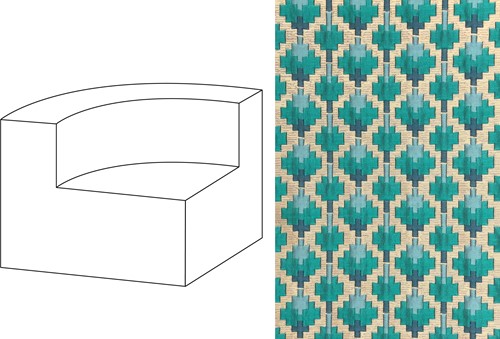 Mahé Quarter Round End Unit Left Coriandoli 004