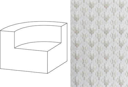 Mahé Quarter Round End Unit Left Coriandoli 006
