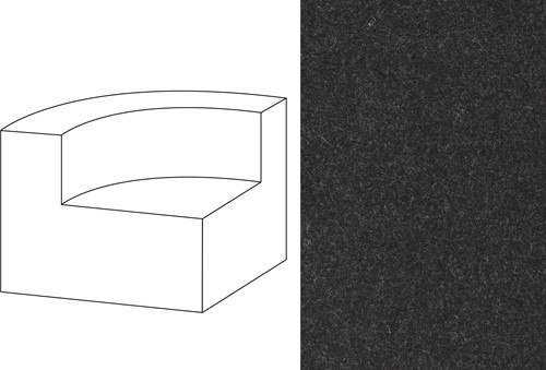 Mahé Quarter Round End Unit Left Facet 1003