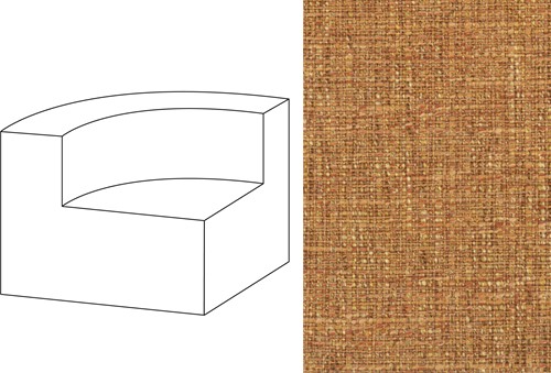 Mahé Quarter Round End Unit Left Havana PRO-7