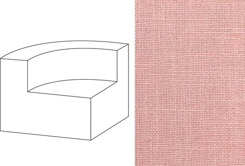 Mahé Quarter Round End Unit Left Rave Ash Rose (802)
