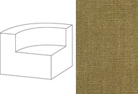 Mahé Quarter Round End Unit Left Rave Military Olive (302)