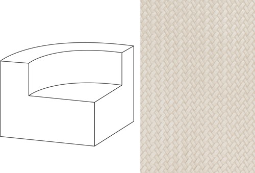 Mahé Quarter Round End Unit Left Wicker 01