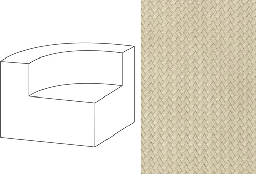 Mahé Quarter Round End Unit Left Wicker 02