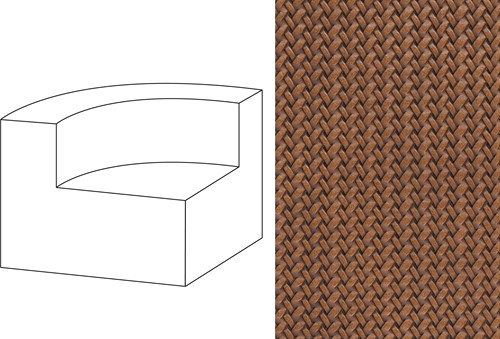 Mahé Quarter Round End Unit Left Wicker 09