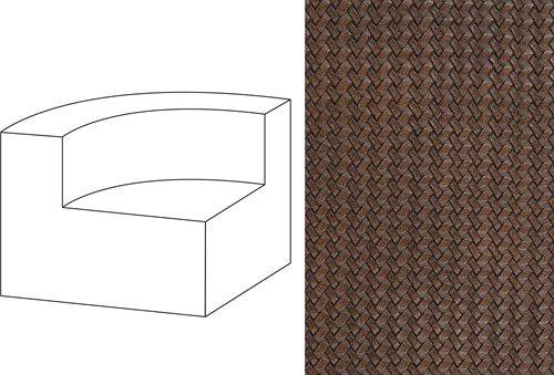 Mahé Quarter Round End Unit Left Wicker 11