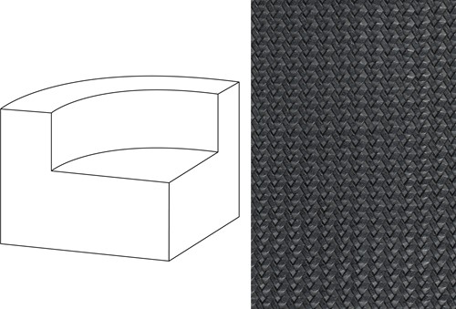 Mahé Quarter Round End Unit Left Wicker 14
