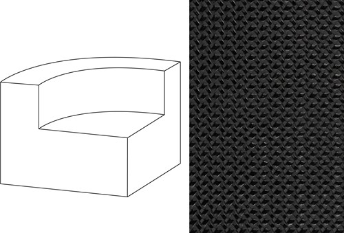 Mahé Quarter Round End Unit Left Wicker 16