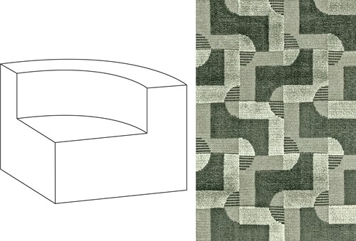 Mahé Quarter Round End Unit Right Mosaik 002