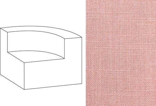 Mahé Quarter Round End Unit Right Rave Ash Rose (802)