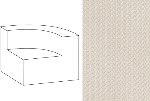 Mahé Quarter Round End Unit Right Wicker 01