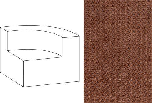 Mahé Quarter Round End Unit Right Wicker 08