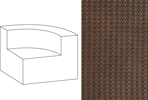 Mahé Quarter Round End Unit Right Wicker 11