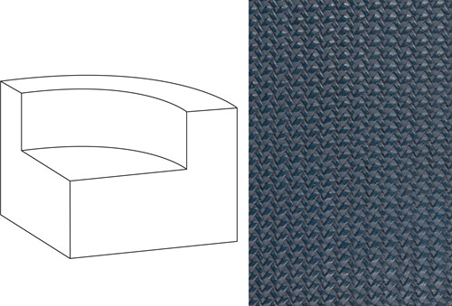 Mahé Quarter Round End Unit Right Wicker 15