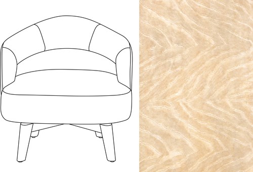 Mercer Swivel Chair Folie Douce 72