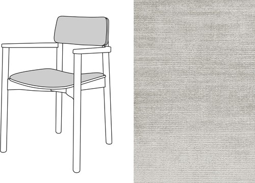 Mine Armchair Uph. Avignon Artic Silver (615)