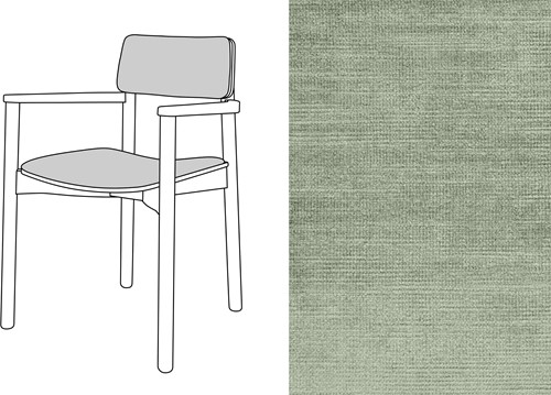 Mine Armchair Uph. Avignon Bleachy Green (325)