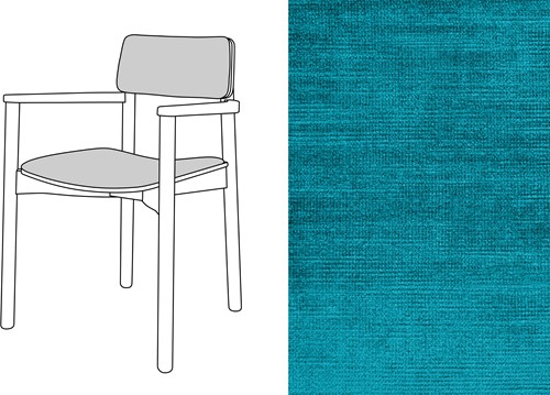 Mine Armchair Uph. Avignon Ocean (251)
