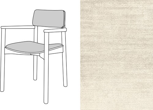 Mine Armchair Uph. Avignon Pearl (736)